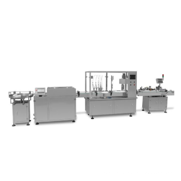 Automatic round square glass bottle filling capping and labeling machine